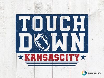 Kansas City Touchdown Design, Best for sports fans, best on t-shirt, best to be applied with screen printing