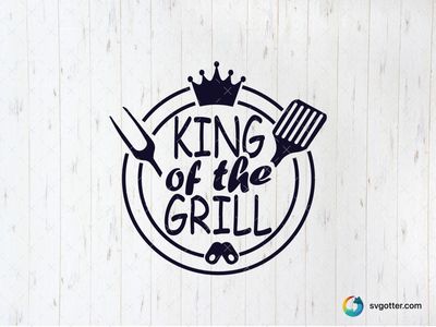 King of the Grill Design, Best for dad, best on t-shirt, best to be applied with heat transfer vinyl