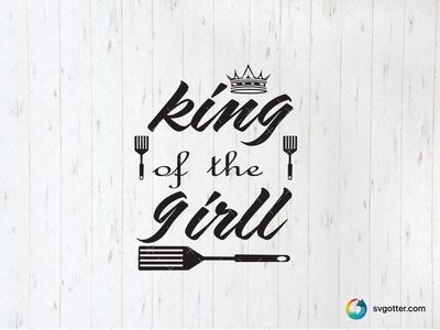 King of the Grill Design, Best for dad, best on apron, best to be applied with heat transfer vinyl