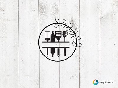 Kitchen Utensils Silhouette, Best for home decor enthusiasts, best on wall art, best to be applied with decal application