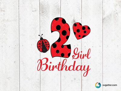 Ladybug 2nd Birthday Design, Best for child, best on t-shirt, best to be applied with heat transfer vinyl