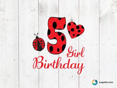 Ladybug Birthday Design, Best for child, best on t-shirt, best to be applied with heat transfer vinyl