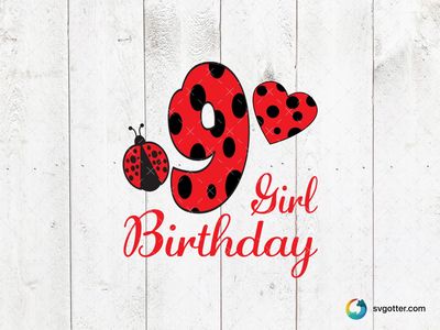 Ladybug Birthday Design, Best for child, best on t-shirt, best to be applied with heat transfer vinyl