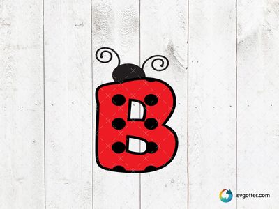 Ladybug Letter B, Best for children, best on t-shirt, best to be applied with heat transfer vinyl