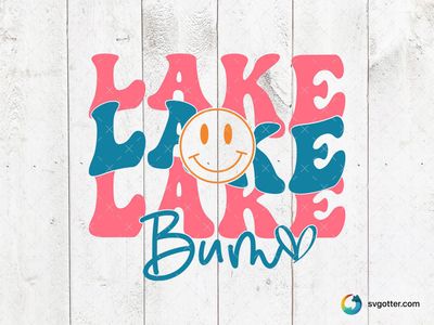 Lake Bum Design, Best for vacationers, best on t-shirts, best to be applied with screen printing
