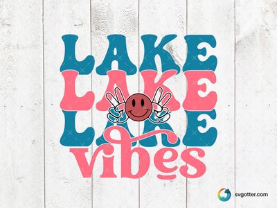 Lake Vibes Design, Best for beach lovers, best on t-shirts, best to be applied with screen printing