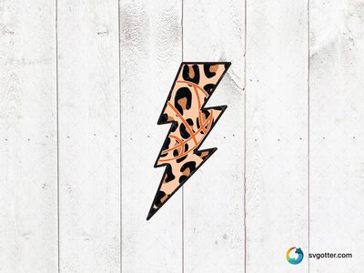 Leopard Basketball Lightning Icon, Best for sports fan, best on t-shirt, best to be applied with heat transfer vinyl