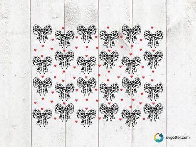 Leopard Bow and Heart Pattern, Best for fashion enthusiasts, best on tumblers, best to be applied with sublimation