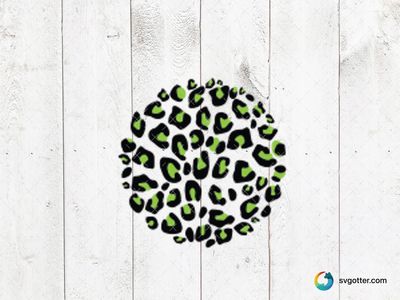 Leopard Pattern Circle, Best for artist, best on tote bag, best to be applied with sublimation