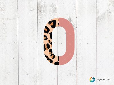 Leopard Pattern Font O, Best for artists, best on wall art, best to be applied with print and cut