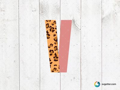 Leopard Print Font V, Best for artists, best on t-shirt, best to be applied with sublimation