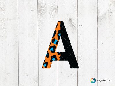 Leopard Print Letter A, Best for teachers, best on wall art, best to be applied with print and cut