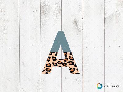 Leopard Print Letter A, Best for artists, best on t-shirt, best to be applied with sublimation