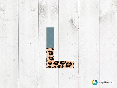 Leopard Print Letter L, Best for artists, best on t-shirt, best to be applied with sublimation