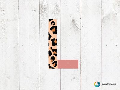 Leopard Print Letter L, Best for artists, best on wall art, best to be applied with print and cut