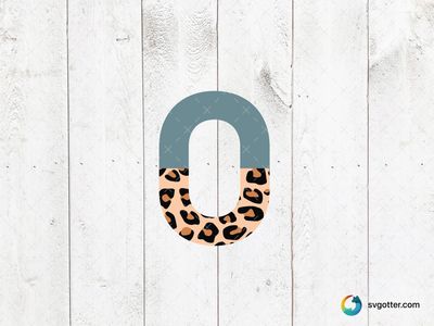 Leopard Print Letter O, Best for artists, best on t-shirt, best to be applied with screen printing