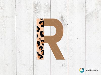 Leopard Print Letter R, Best for fashion lovers, best on t-shirt, best to be applied with heat transfer vinyl