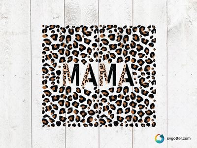 Leopard Print Mama Design, Best for mama, best on t-shirt, best to be applied with heat transfer vinyl