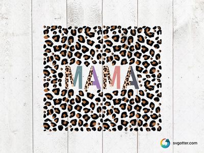 Leopard Print Mama Design, Best for mama, best on t-shirt, best to be applied with heat transfer vinyl