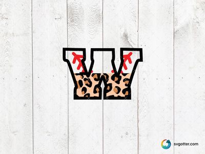 Leopard Print W with Antlers, Best for artists, best on t-shirt, best to be applied with sublimation