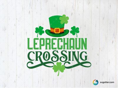 Leprechaun Crossing Sign, Best for holiday enthusiast, best on t-shirt, best to be applied with heat transfer vinyl