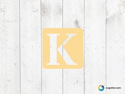 Letter K Monogram, Best for designers, best on wall art, best to be applied with print and cut