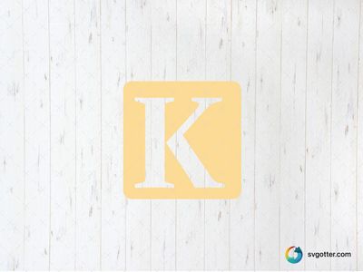 Letter K Monogram, Best for artists, best on wall art, best to be applied with print and cut