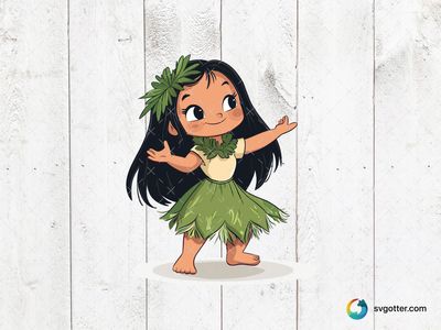 Lilo Hula Dance, Best for children, best on t-shirt, best to be applied with sublimation