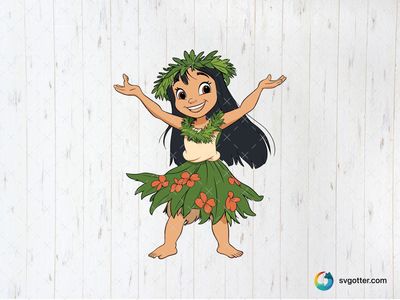 Lilo Hula Dance, Best for Disney fans, best on t-shirt, best to be applied with sublimation