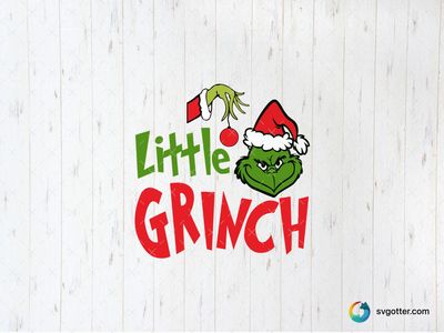 Little Grinch Holiday Design, Best for children, best on t-shirt, best to be applied with heat transfer vinyl