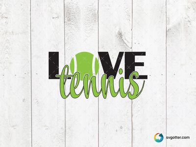 Love Tennis Design, Best for sports fans, best on t-shirt, best to be applied with heat transfer vinyl