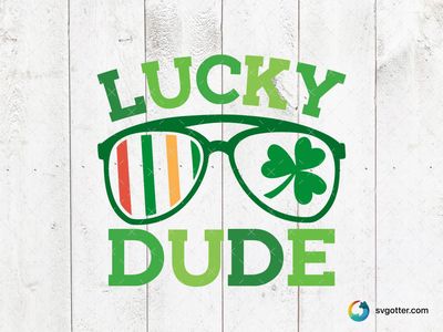 Lucky Dude St Patrick's Day Design, Best for St Patrick's Day enthusiasts, best on t-shirts, best to be applied with heat transfer vinyl