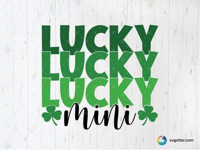 Lucky Shamrock Typography, Best for holiday enthusiast, best on t-shirt, best to be applied with heat transfer vinyl