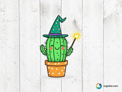 Magical Cactus Wizard, Best for plant lovers, best on t-shirt, best to be applied with sublimation