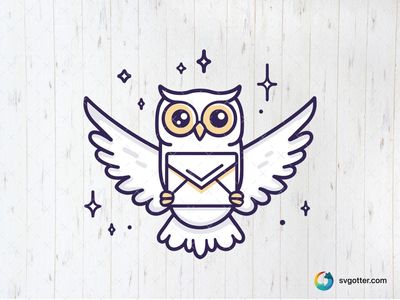 Magical Owl with Letter, Best for Harry Potter fans, best on t-shirt, best to be applied with sublimation
