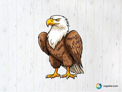 Majestic Eagle Illustration, Best for wildlife enthusiasts, best on wall art, best to be applied with print and cut