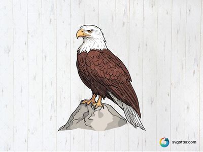 Majestic Eagle Illustration, Best for nature enthusiasts, best on wall art, best to be applied with print and cut