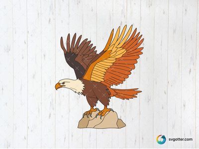 Majestic Eagle Illustration, Best for nature enthusiasts, best on wall art, best to be applied with print and cut