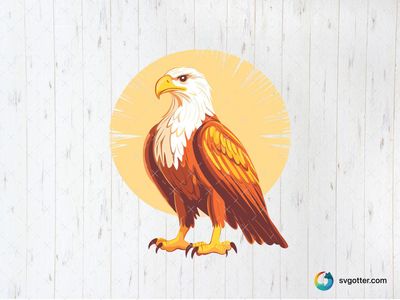 Majestic Eagle Illustration, Best for bird lovers, best on wall art, best to be applied with print and cut