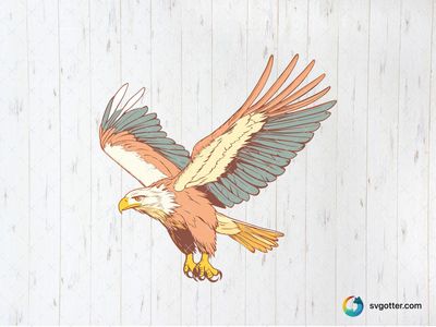 Majestic Eagle Illustration, Best for bird enthusiasts, best on wall art, best to be applied with print and cut