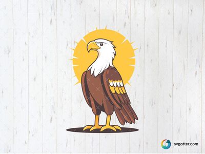 Majestic Eagle Illustration, Best for bird lovers, best on wall art, best to be applied with print and cut