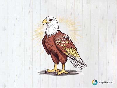 Majestic Eagle Illustration, Best for wildlife enthusiasts, best on wall art, best to be applied with print and cut