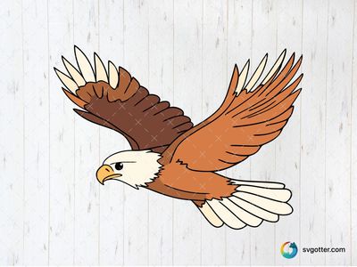 Majestic Eagle in Flight, Best for nature enthusiasts, best on wall art, best to be applied with print and cut