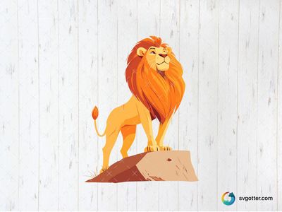 Majestic Lion Illustration, Best for animal lovers, best on wall art, best to be applied with print and cut