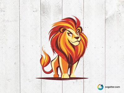 Majestic Lion Illustration, Best for wildlife enthusiasts, best on wall art, best to be applied with print and cut