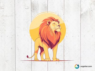 Majestic Lion Silhouette, Best for wildlife enthusiasts, best on wall art, best to be applied with print and cut