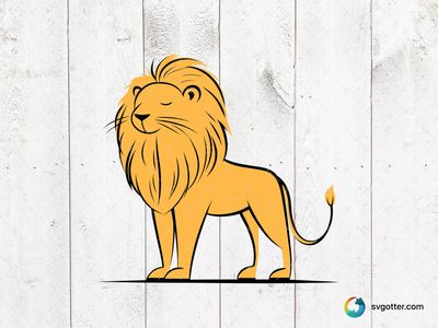 Majestic Lion Silhouette, Best for animal lovers, best on wall art, best to be applied with screen printing