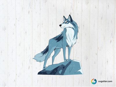 Majestic Wolf Illustration, Best for nature enthusiasts, best on wall art, best to be applied with print and cut