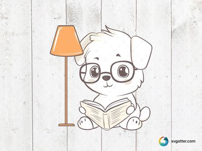 Maltese Dog Reading, Best for dog lovers, best on t-shirt, best to be applied with sublimation