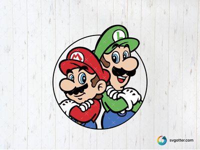 Mario and Luigi Iconic Duo, Best for gamers, best on t-shirt, best to be applied with screen printing